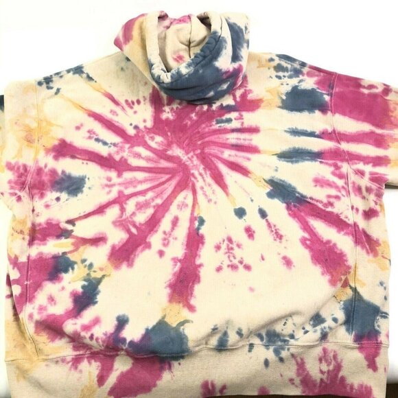 Champion Reverse Weave Norwich University Tie Dye Hooded Sweatshirt XL OOAK - Picture 10 of 10